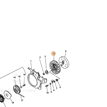 ECHO part 10152132330 — IPL diagram snippet (6x zoom, amber highlight)