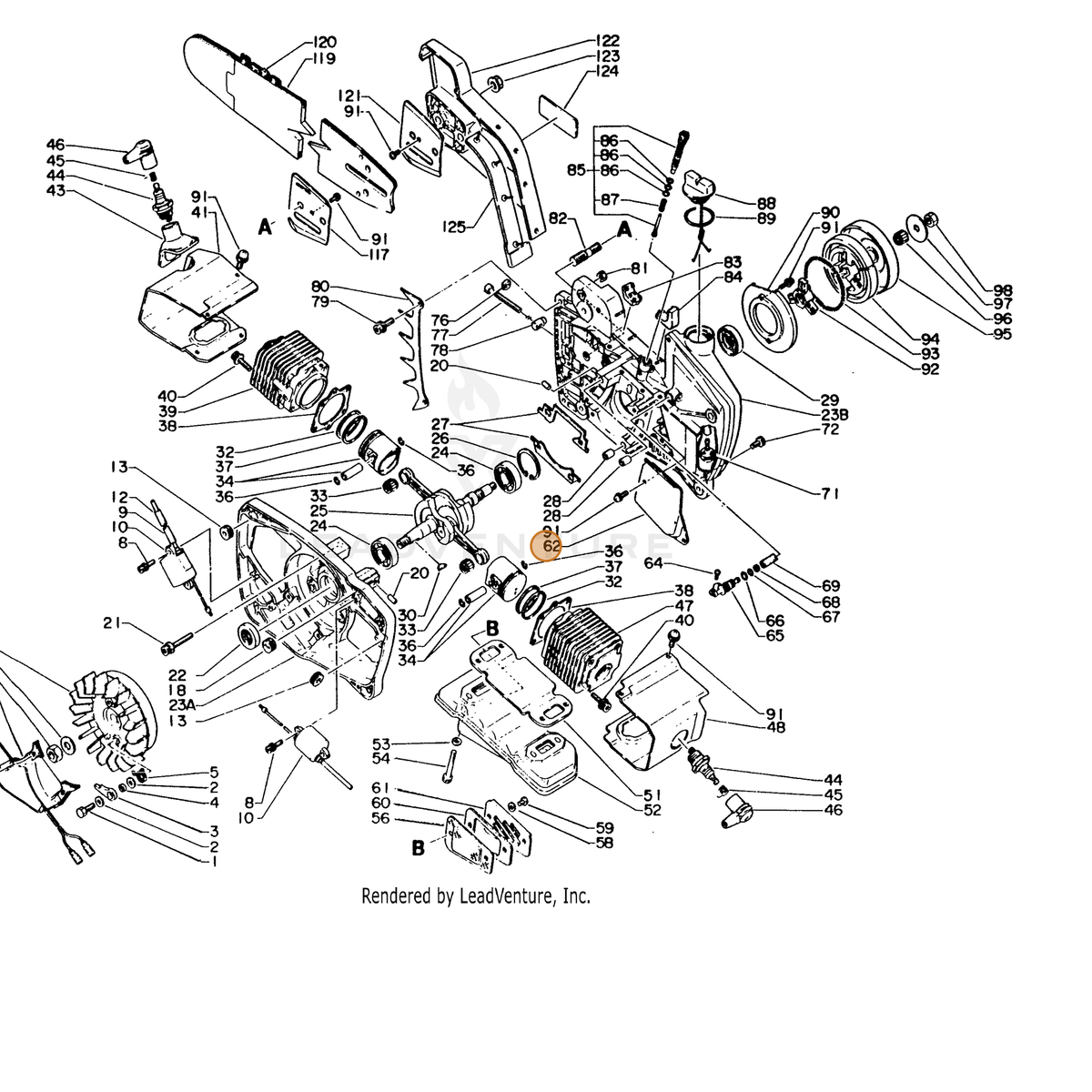 ECHO part 10153416130 — IPL diagram snippet (6x zoom, amber highlight)