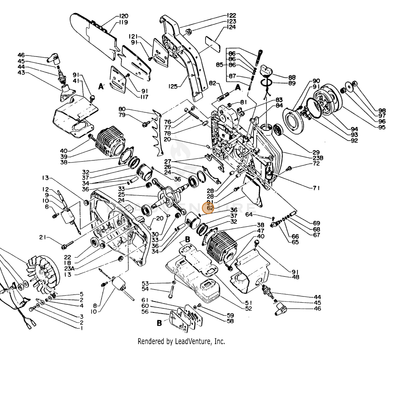 ECHO part 10153416130 — IPL diagram snippet (6x zoom, amber highlight)