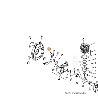 ECHO part 10153421230 — IPL diagram snippet (6x zoom, amber highlight)