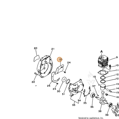 ECHO part 10153440930 — IPL diagram snippet (6x zoom, amber highlight)