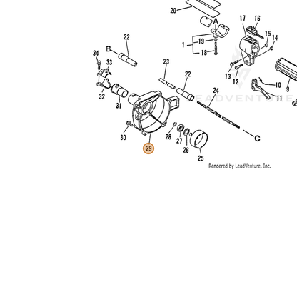 ECHO part 10153548930 — IPL diagram snippet (6x zoom, amber highlight)