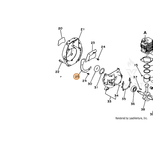ECHO part 10154140930 — IPL diagram snippet (6x zoom, amber highlight)