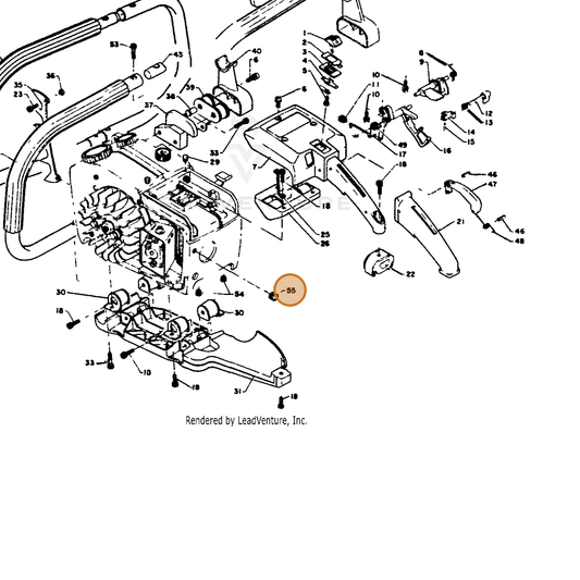ECHO part 10157812430 — IPL diagram snippet (6x zoom, amber highlight)