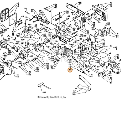 ECHO part 10158415030 — IPL diagram snippet (6x zoom, amber highlight)