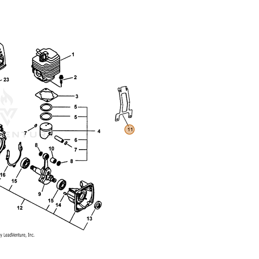 ECHO part 10158746730 — IPL diagram snippet (6x zoom, amber highlight)