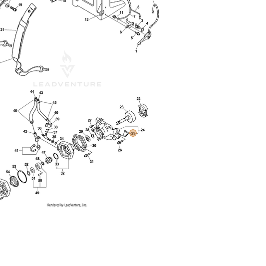 ECHO part 10158811610 — IPL diagram snippet (6x zoom, amber highlight)
