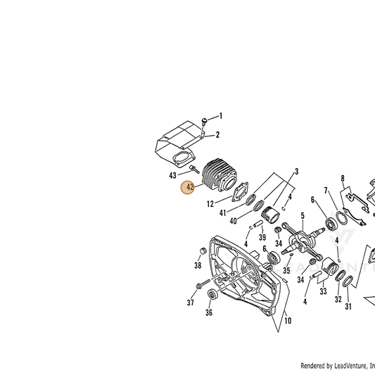 ECHO part 10174310460 — IPL diagram snippet (6x zoom, amber highlight)