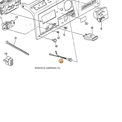 ECHO part 102277700200 — IPL diagram snippet (6x zoom, amber highlight)