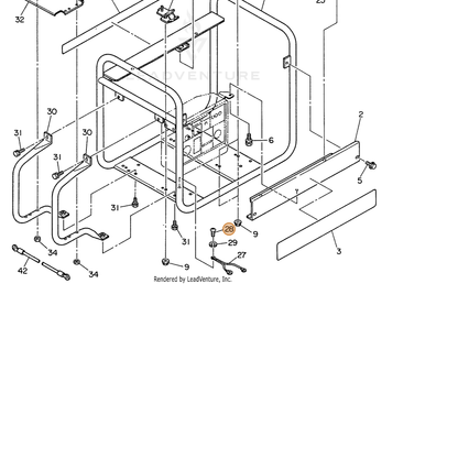 ECHO part 103410050800 — IPL diagram snippet (6x zoom, amber highlight)