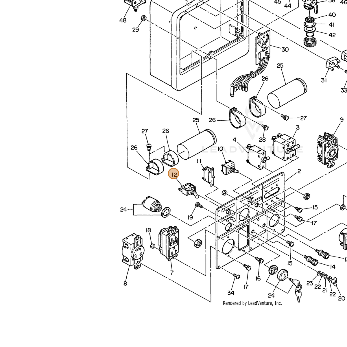 ECHO part 103444561508 — IPL diagram snippet (6x zoom, amber highlight)