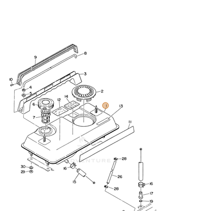 ECHO part 103506010371 — IPL diagram snippet (6x zoom, amber highlight)