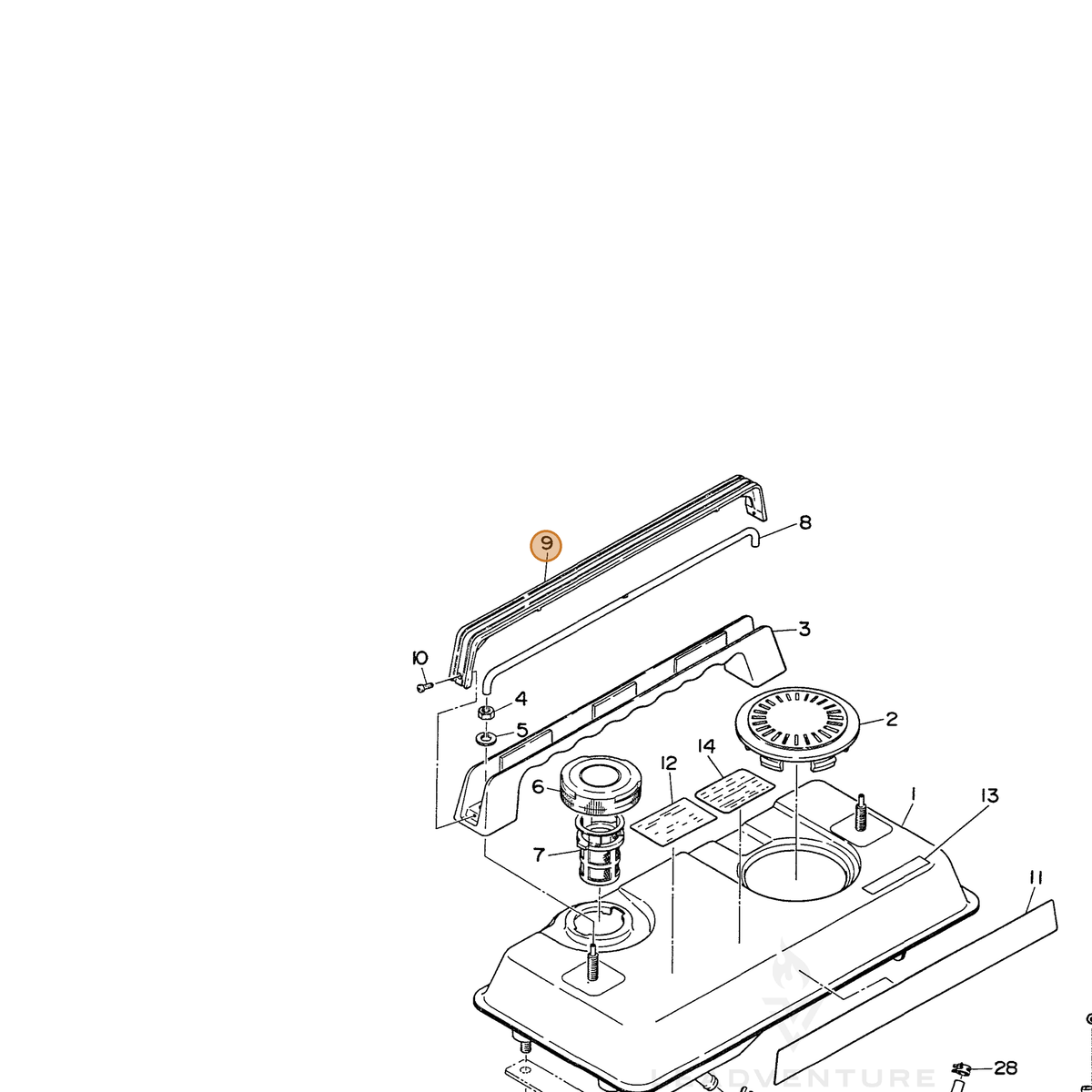 ECHO part 103506540113 — IPL diagram snippet (6x zoom, amber highlight)