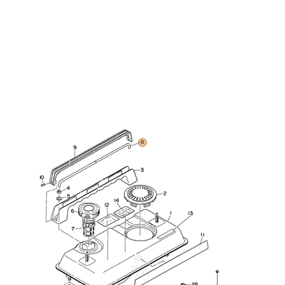 ECHO part 103506550103 — IPL diagram snippet (6x zoom, amber highlight)