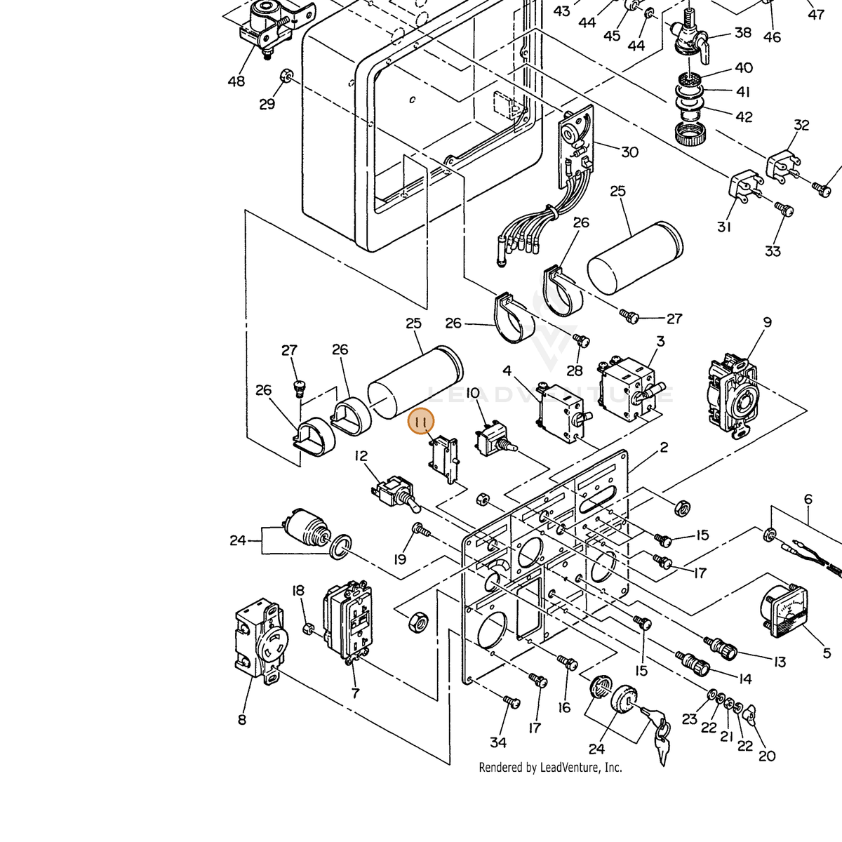 ECHO part 103524562008 — IPL diagram snippet (6x zoom, amber highlight)