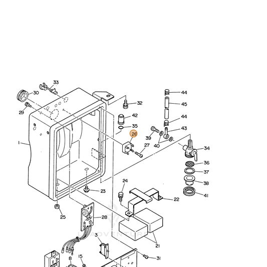 ECHO part 103534580408 — IPL diagram snippet (6x zoom, amber highlight)