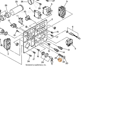 ECHO part 103534990208 — IPL diagram snippet (6x zoom, amber highlight)