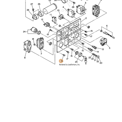ECHO part 103534990408 — IPL diagram snippet (6x zoom, amber highlight)