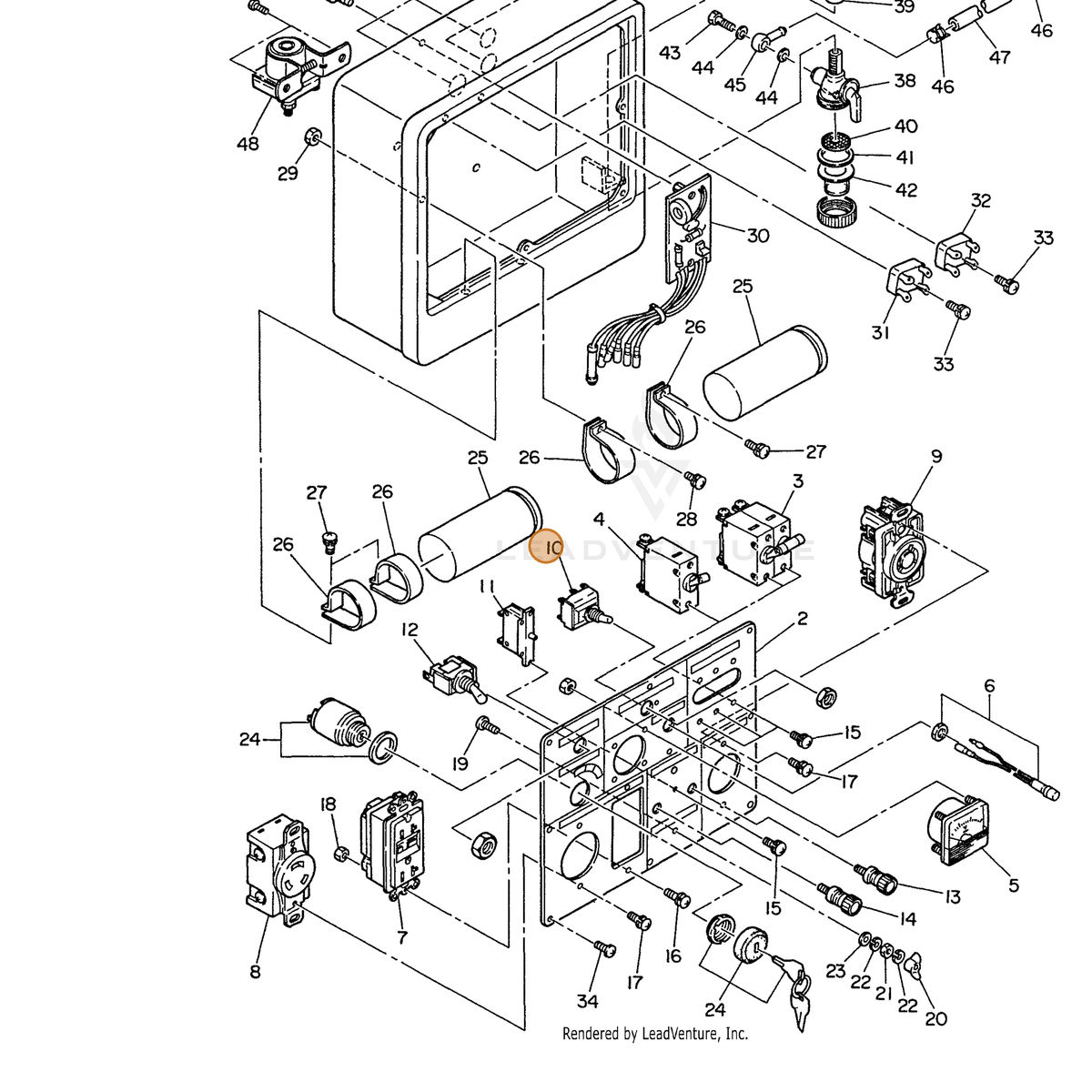 ECHO part 103554561308 — IPL diagram snippet (6x zoom, amber highlight)