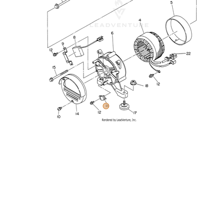 ECHO part 103582100608 — IPL diagram snippet (6x zoom, amber highlight)