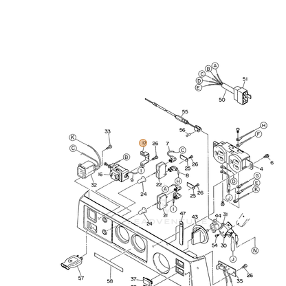 ECHO part 103584110608 — IPL diagram snippet (6x zoom, amber highlight)