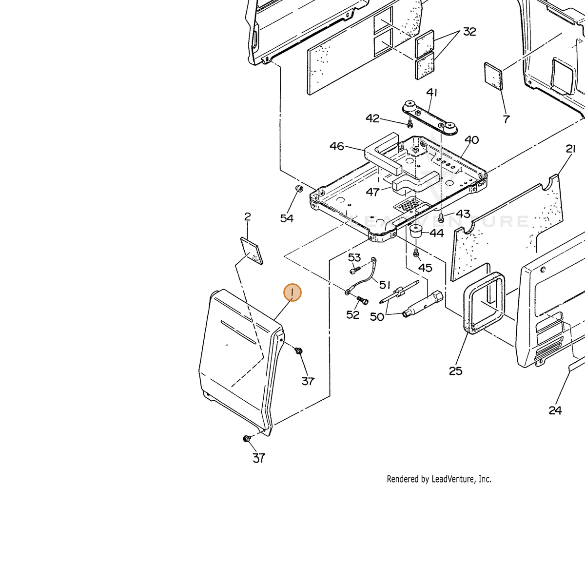 ECHO part 103585022111 — IPL diagram snippet (6x zoom, amber highlight)