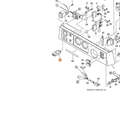 ECHO part 103589500303 — IPL diagram snippet (6x zoom, amber highlight)