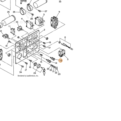 ECHO part 103634570108 — IPL diagram snippet (6x zoom, amber highlight)