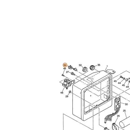 ECHO part 103635600008 — IPL diagram snippet (6x zoom, amber highlight)
