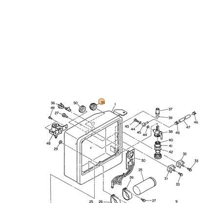ECHO part 103744754008 — IPL diagram snippet (6x zoom, amber highlight)