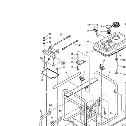 ECHO part 103855438208 — IPL diagram snippet (6x zoom, amber highlight)