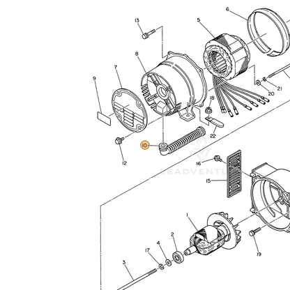 ECHO part 103855751008 — IPL diagram snippet (6x zoom, amber highlight)
