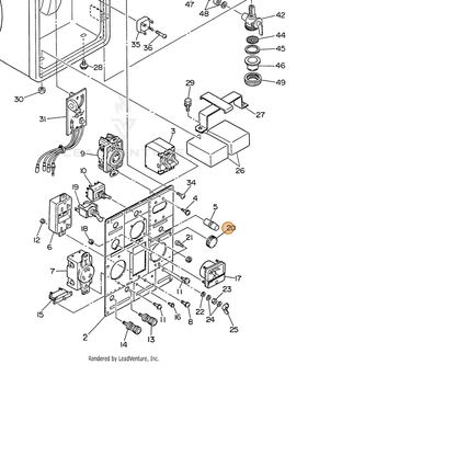 ECHO part 103894755208 — IPL diagram snippet (6x zoom, amber highlight)