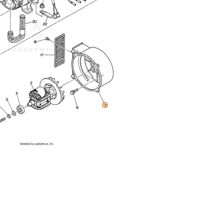 ECHO part 103895410113 — IPL diagram snippet (6x zoom, amber highlight)