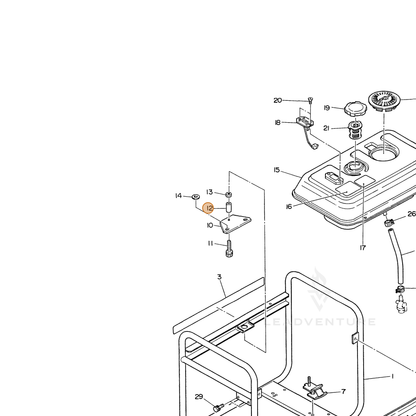 ECHO part 103895439808 — IPL diagram snippet (6x zoom, amber highlight)
