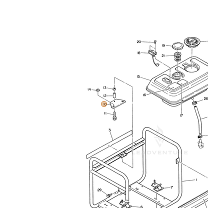 ECHO part 103895441108 — IPL diagram snippet (6x zoom, amber highlight)