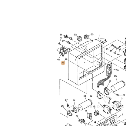 ECHO part 103895999008 — IPL diagram snippet (6x zoom, amber highlight)