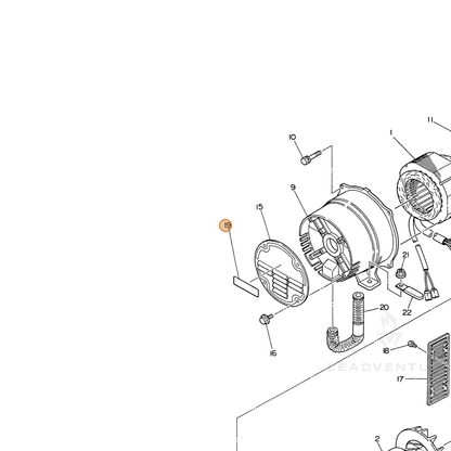 ECHO part 103899200203 — IPL diagram snippet (6x zoom, amber highlight)
