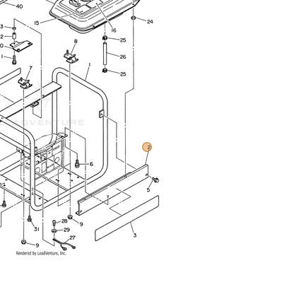 ECHO part 103903110101 — IPL diagram snippet (6x zoom, amber highlight)