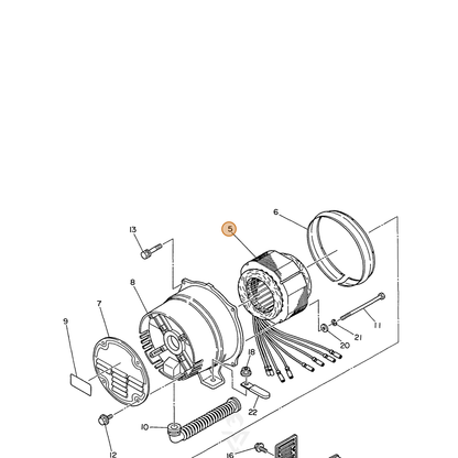 ECHO part 103905166708 — IPL diagram snippet (6x zoom, amber highlight)