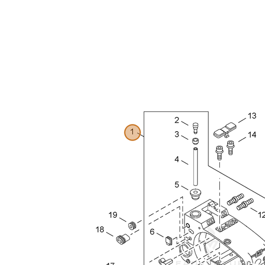 ECHO part 10400039137 — IPL diagram snippet (6x zoom, amber highlight)