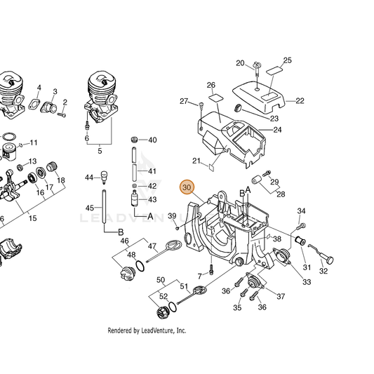 ECHO part 10400560937 — IPL diagram snippet (6x zoom, amber highlight)