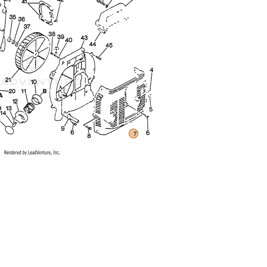 ECHO part 10401207560 — IPL diagram snippet (6x zoom, amber highlight)