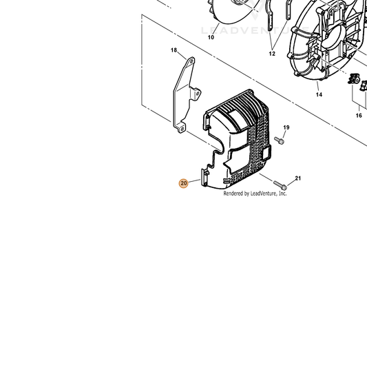 ECHO part 10401208260 — IPL diagram snippet (6x zoom, amber highlight)