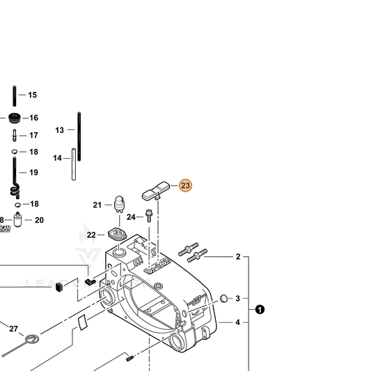 ECHO part 10402939130 — IPL diagram snippet (6x zoom, amber highlight)
