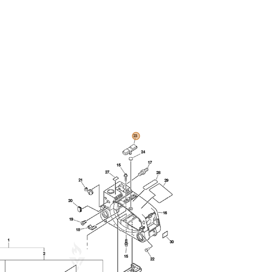 ECHO part 10402939230 — IPL diagram snippet (6x zoom, amber highlight)
