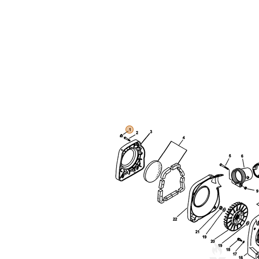 ECHO part 10404409660 — IPL diagram snippet (6x zoom, amber highlight)