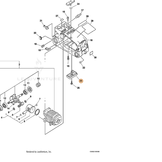 ECHO part 10404439230 — IPL diagram snippet (6x zoom, amber highlight)