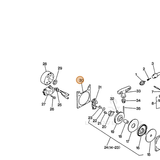 ECHO part 10421304260 — IPL diagram snippet (6x zoom, amber highlight)