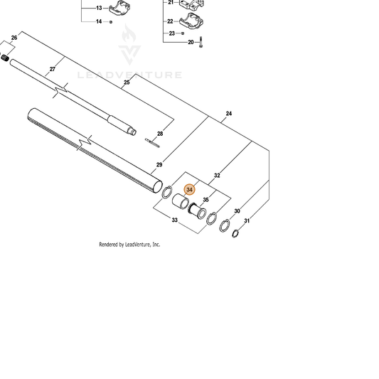ECHO part 10429322360 — IPL diagram snippet (6x zoom, amber highlight)